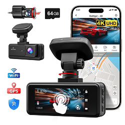 REDTIGER 4K Dash Cam Front and Rear with AI-Powered Driver Assistance G-Sensor