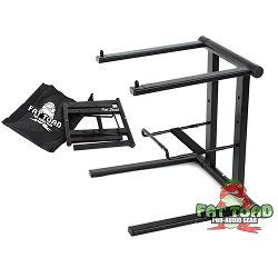 Folding DJ Laptop Stand - Computer Table Top PC Rack Clamp Mount Holder PA Gear