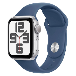 Apple Watch SE 2 40mm Silver Aluminum - Denim Sport Band MXEC3LL/A