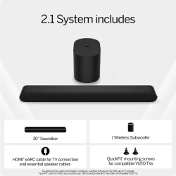 VIZIO SV210M-0808 2.1 Soundbar with Wireless Subwoofer, Dolby Atmos & DTS:X,