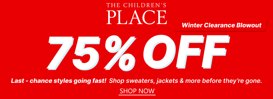 Winter Clearance Blowout! Up to 75% off