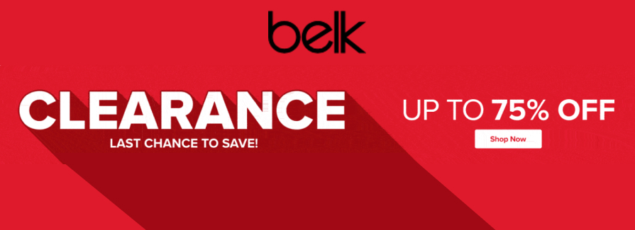 Clearance Up to 75% off.