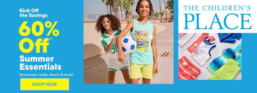  Kick off the savings 60% off Summer Essentials.