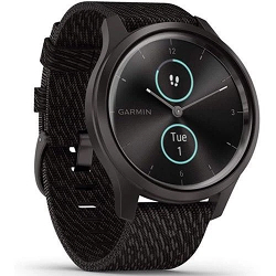 Garmin Vivomove Style Sports GPS Watch Nylon Activity Monitor Pepper Graphite