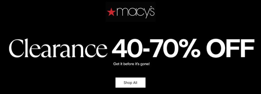 Clearance 40-70% Off.