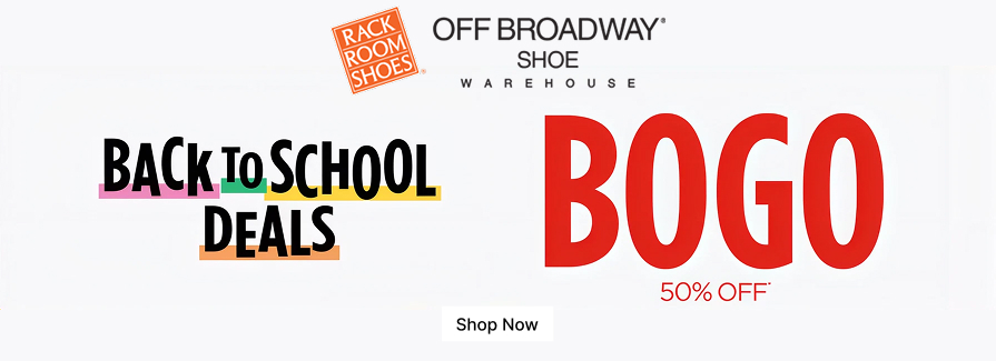 Back to School  Deals BOGO 50% Off.