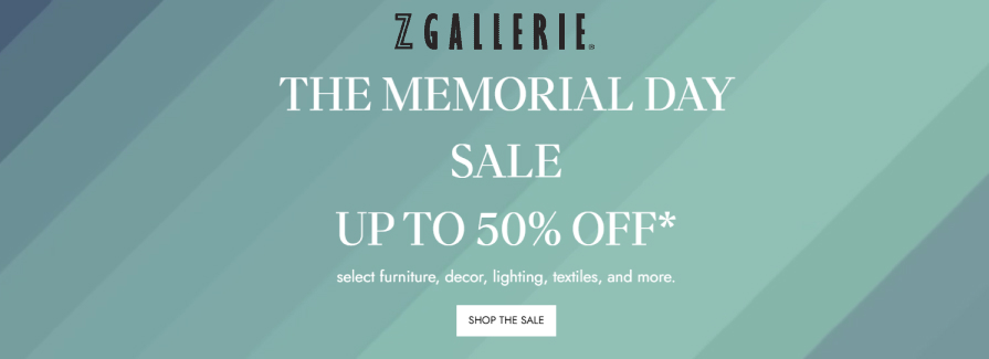 The Memorial Day Sale Up to 50% Off.