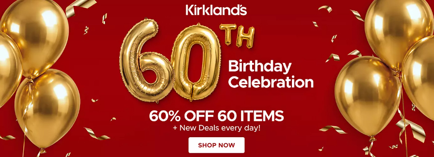 60th Birthday Celebration: 60% #Off 60 Items.